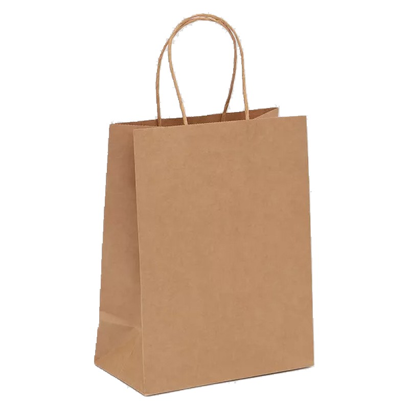 Bolsa de Compras de Papel Kraft con Asa de Cuerda Retorcida Multicolor